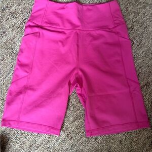 Figs Women's Bright Pink Biker Shorts